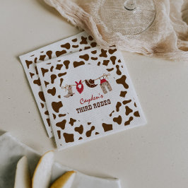 Dritter Rodeo Western Cowboy 3. Geburtstag Serviette