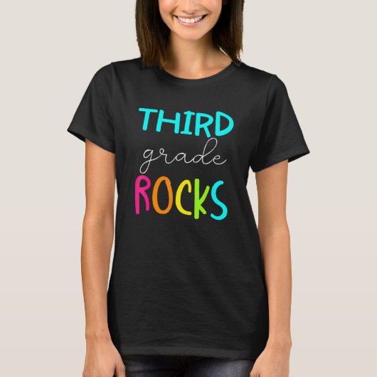 Dritter Stufe Rocks Team 3. Klasse Lehrer 1 T-Shirt (Vorderseite)