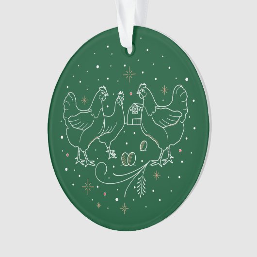 Dritter Tag der Weihnachtsfeier Ornament (Vorderseite)