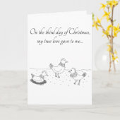 Dritter Tag der Weihnachtskarte Karte (Gelbe Blume)