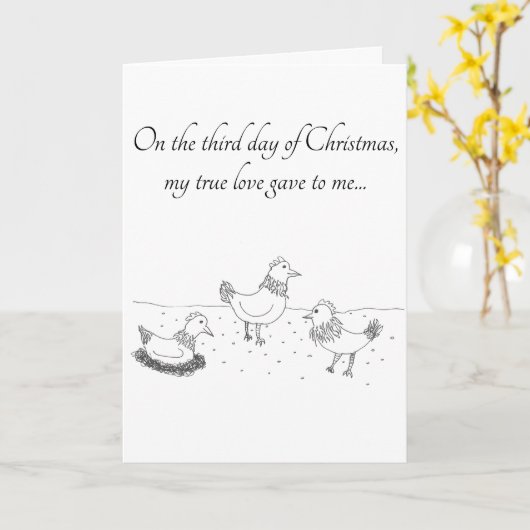 Dritter Tag der Weihnachtskarte Karte (Gelbe Blume)