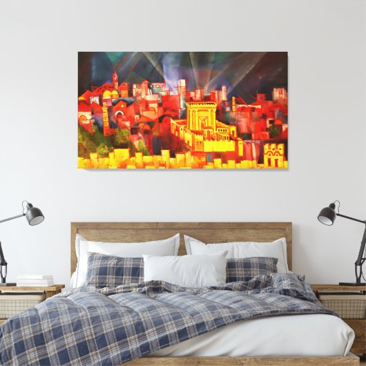 Dritter Tempel Leinwanddruck (Insitu (Schlafzimmer))