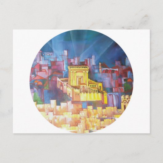 Dritter Tempel von Jerusalem Postkarte (Vorderseite)