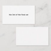 dritter visitenkarte (Vorne/Hinten)