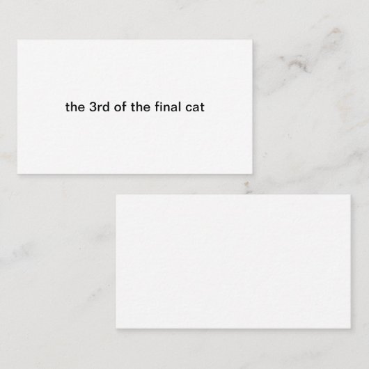 dritter visitenkarte (Vorne/Hinten)