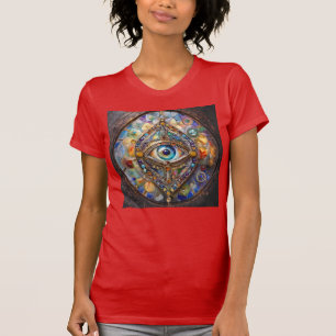 Drittes Auge auf Bleiglas und Bronze T-Shirt