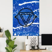 Drittes Auge Chakra - Dots One Poster (Heimbüro)