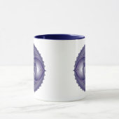 Drittes Auge Chakra Indigo Blue Mandala Zwei-Tone- Tasse (Zentrum)