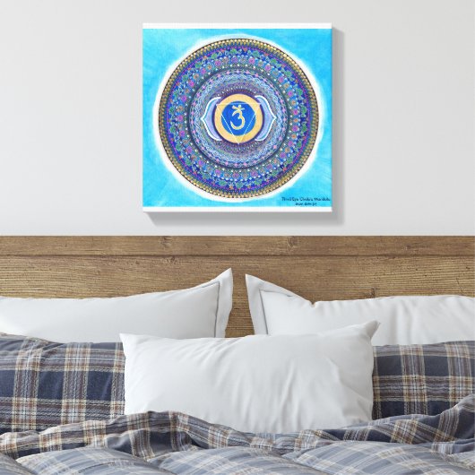 Drittes Auge Chakra Mandala Leinwand Art (Insitu (Schlafzimmer))