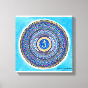 Drittes Auge Chakra Mandala Leinwand Art