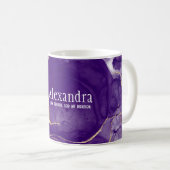 Drittes Auge Chakra mit Bejahung Kaffeetasse (VorderseiteRechts)