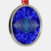 Drittes Auge Chakra Verzierungen Silbernes Ornament (Rechts)