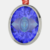 Drittes Auge Chakra Verzierungen Silbernes Ornament (Links)