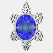 Drittes Auge Chakra Zinn-Schneeflocke-Verzierung Schneeflocken Zinn-Ornament (Rechts)