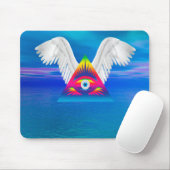 Drittes Auge mit Flügeln Mousepad (Mit Mouse)