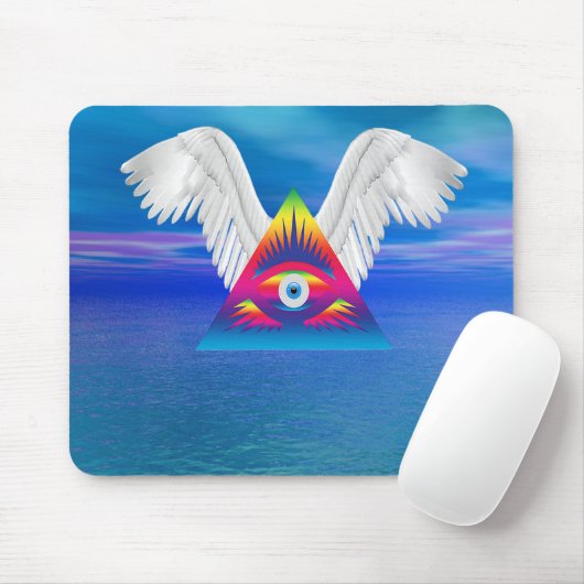 Drittes Auge mit Flügeln Mousepad (Mit Mouse)