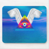 Drittes Auge mit Flügeln Mousepad (Vorne)