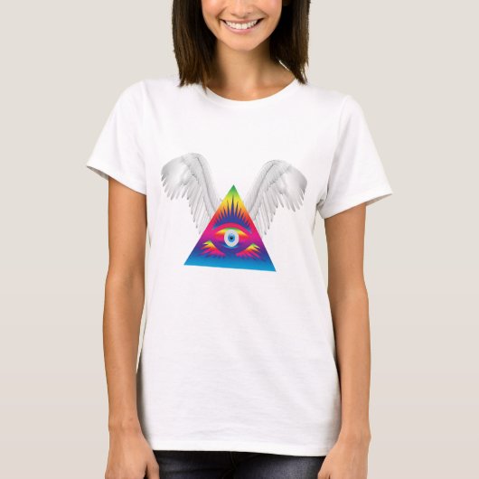 Drittes Auge mit Flügeln T-Shirt (Vorderseite)
