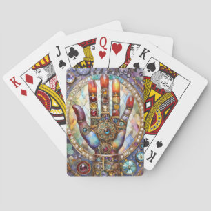 Drittes Auge Mystische Handfläche Spielkarten