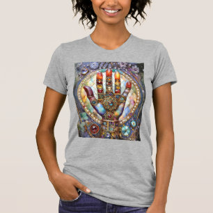 Drittes Auge Mystische Handfläche T-Shirt