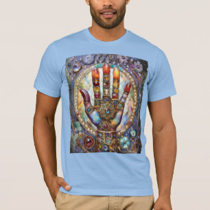 Drittes Auge Mystische Handfläche T-Shirt