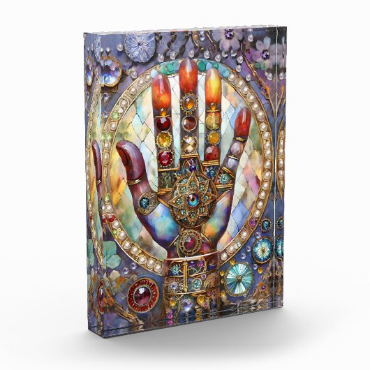 Drittes Auge Mystisches Palm Fotoblock (Links)
