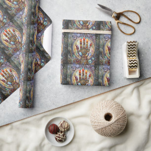 Drittes Auge Mystisches Palm Geschenkpapier