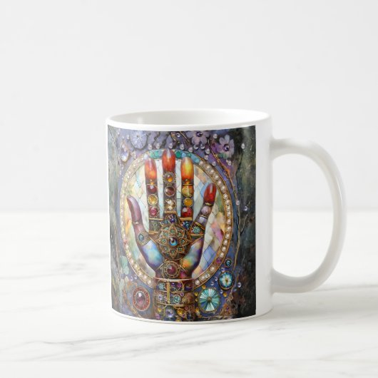 Drittes Auge Mystisches Palm Kaffeetasse (Rechts)