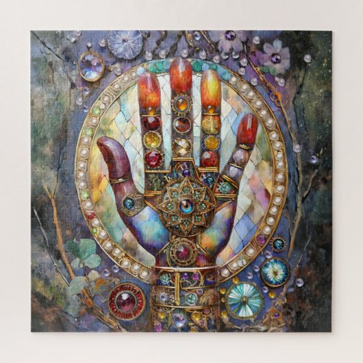 Drittes Auge Mystisches Palm Puzzle (Vertikal)