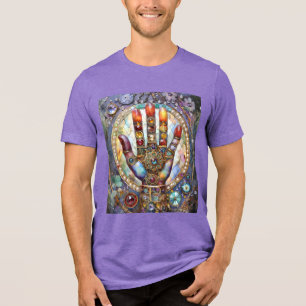 Drittes Auge Mystisches Palm Tri-Blend Shirt