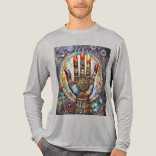 Drittes Auge Mystisches Palm Tri-Blend Shirt