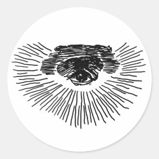 Drittes Auge Runder Aufkleber