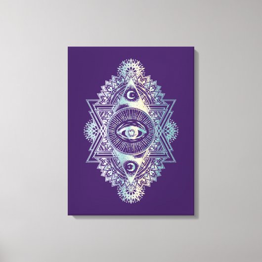 drittes Auge - überzogene Canvas Leinwanddruck (Vorderseite)