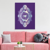 drittes Auge - überzogene Canvas Leinwanddruck (Insitu (Wohnzimmer))