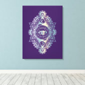 drittes Auge - überzogene Canvas Leinwanddruck (Insitu (Holzboden))