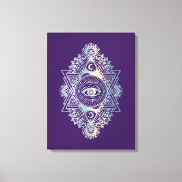 drittes Auge - überzogene Canvas Leinwanddruck