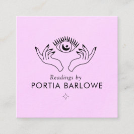 Drittes Auge und Hände Psychisches Mittelklassiges Quadratische Visitenkarte