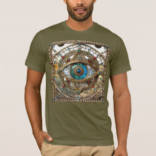 Drittes Auge Verzierte Fensterscheibe T-Shirt
