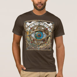 Drittes Auge Verzierte Fensterscheibe T-Shirt