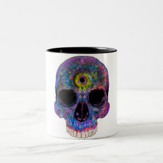 Drittes Augen-psychedelische Schädel-Tasse Zweifarbige Tasse