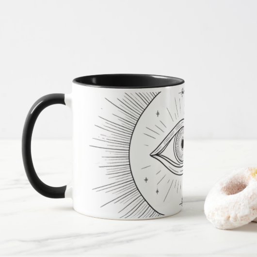 Drittes Augendesign - Ihr Tor zur Erkenntnis und z Tasse (Mit Donut)