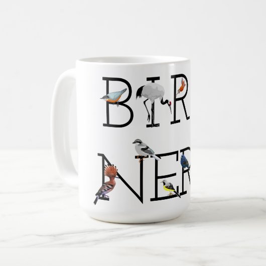 Drittes Bird-Nerd-Sortiment Kaffeetasse (Vorderseite Links)