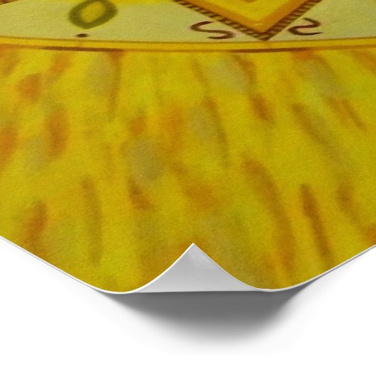 Drittes Chakra Mandala Poster (Ecke)