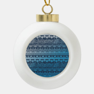 Drittes ethnisches, nahtloses Muster der Stämme. Keramik Kugel-Ornament