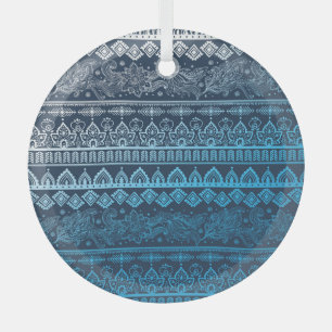Drittes ethnisches, nahtloses Muster der Stämme. Ornament Aus Glas