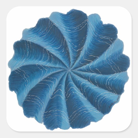 Drittes Eye Chakra Art #2 Quadratischer Aufkleber (Vorderseite)