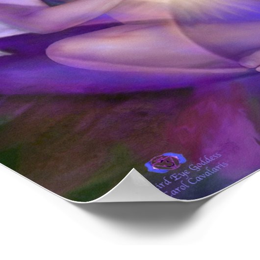 Drittes Eye Chakra Goddess Fine Art Poster/Print Poster (Ecke)