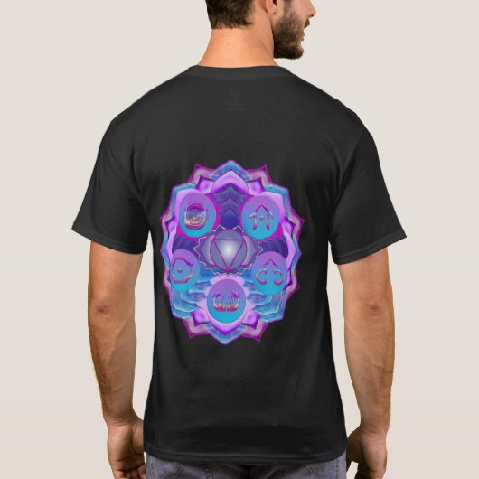 Drittes Eye Chakra-Symbol für bedingungslose Liebe T-Shirt (Rückseite)