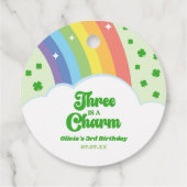 Drittes Geburtstags-Party: Charm Rainbow Geschenkanhänger (Rückseite)