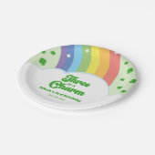 Drittes Geburtstags-Party: Charm Rainbow Pappteller (Schrägansicht)